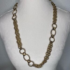 Vintage Retro Gold Triple Link Chain Belly Waist Belt Necklace Rave Festival